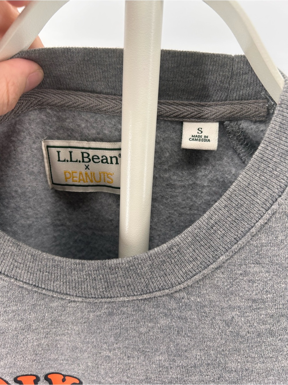LL Bean x Peanuts Snoopy Sweatshirt Small Gray - Picture 5 of 8